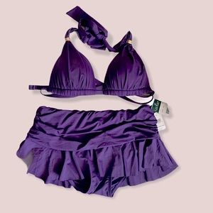 NWT Ralph Lauren Beach Club 2 piece swimsuit skirt